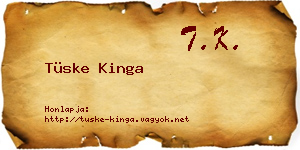 Tüske Kinga névjegykártya