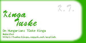 kinga tuske business card